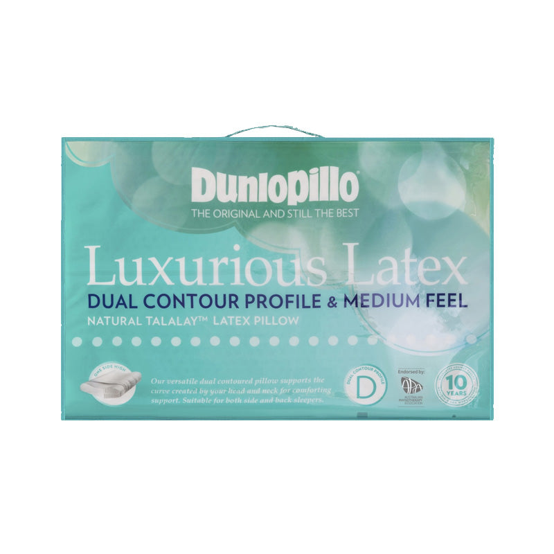 Dunlopillo luxurious latex medium profile & soft hotsell feel pillow