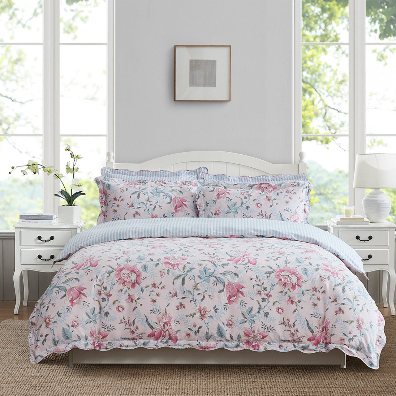 Edita's Garden Blush Pink Quilt Cover Set by Laura Ashley