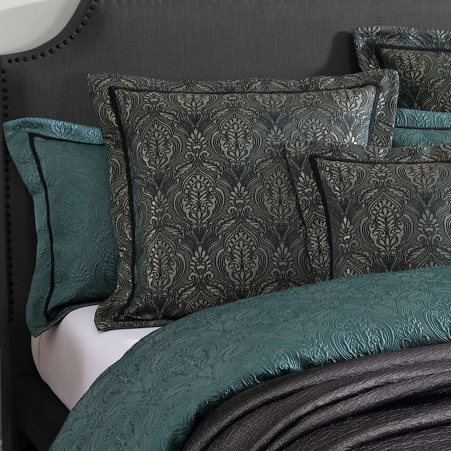 Valencia Emerald European Pillowcase by Davinci