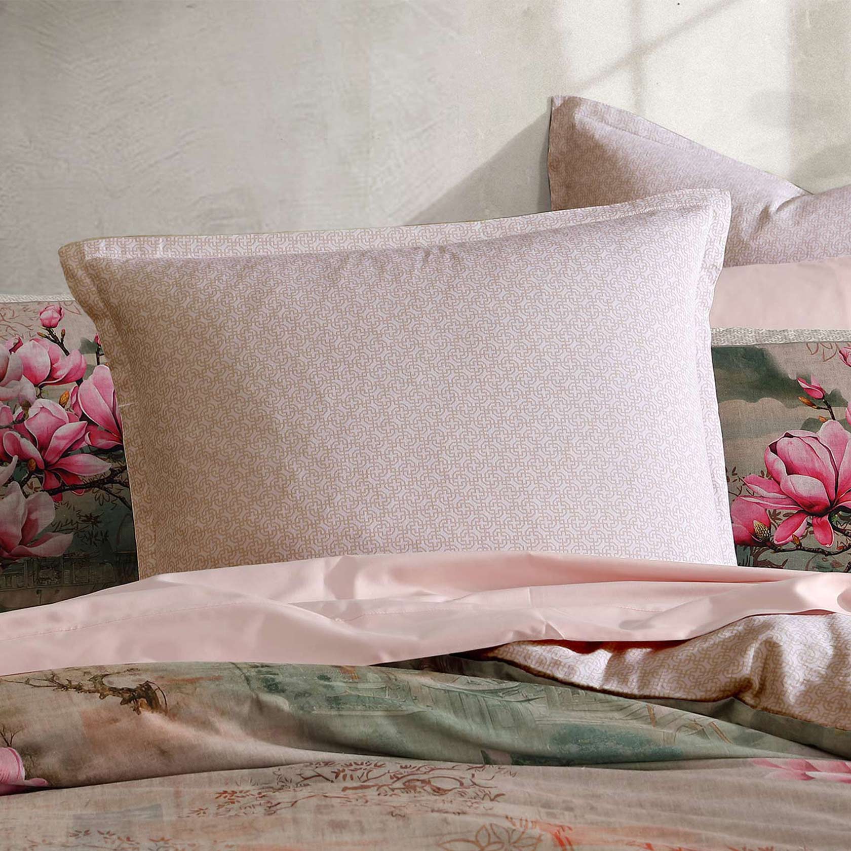 Ikigai Magnolia European Pillowcase by Logan and Mason