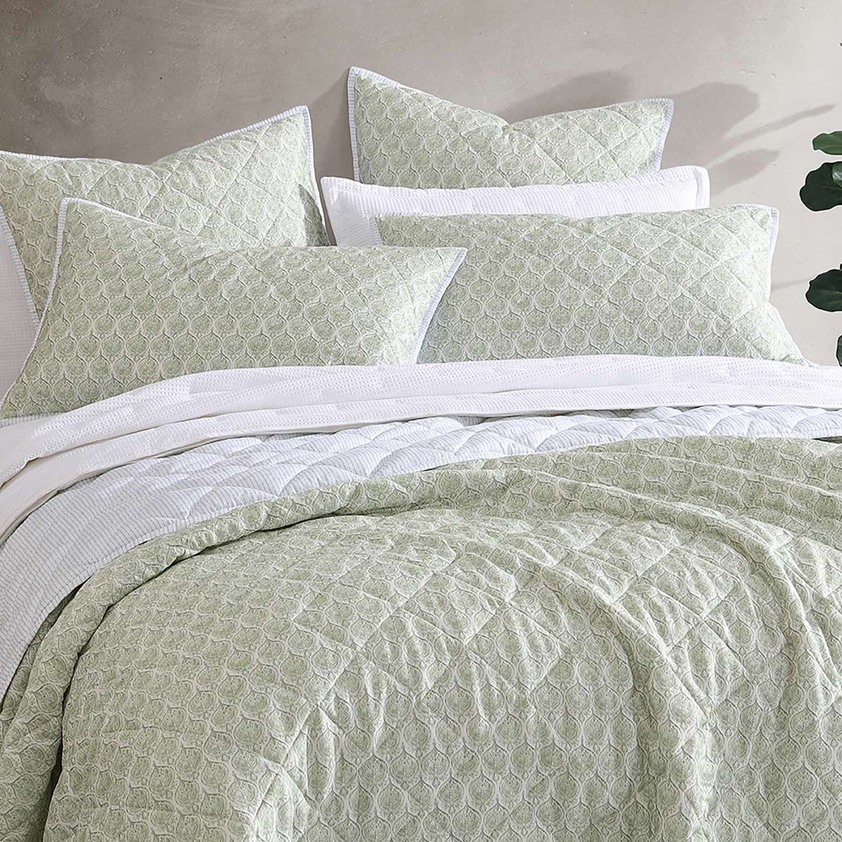 Shelby Sage Coverlet Set by Logan and Mason