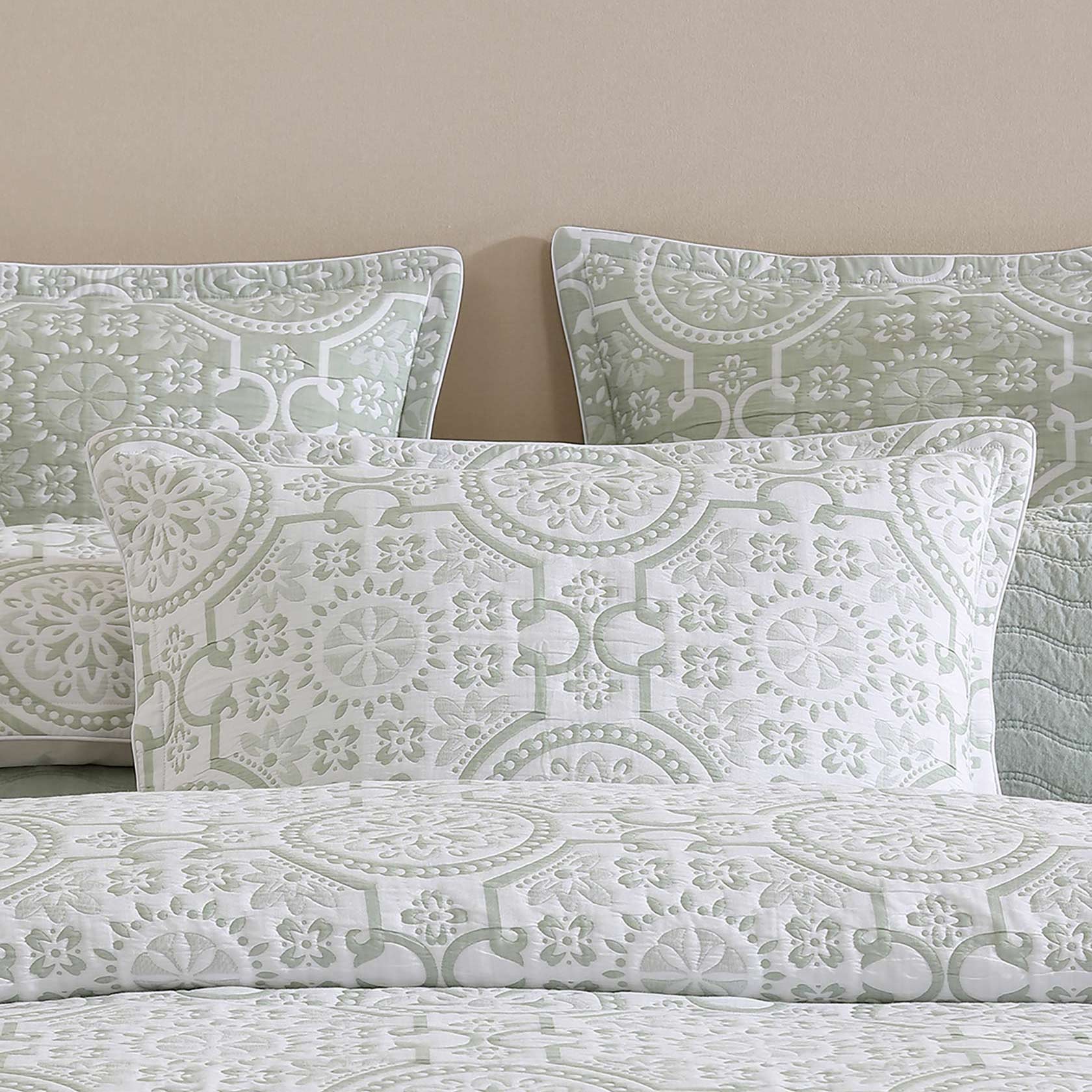 Mayfair Sage Square Cushion by Private Collection