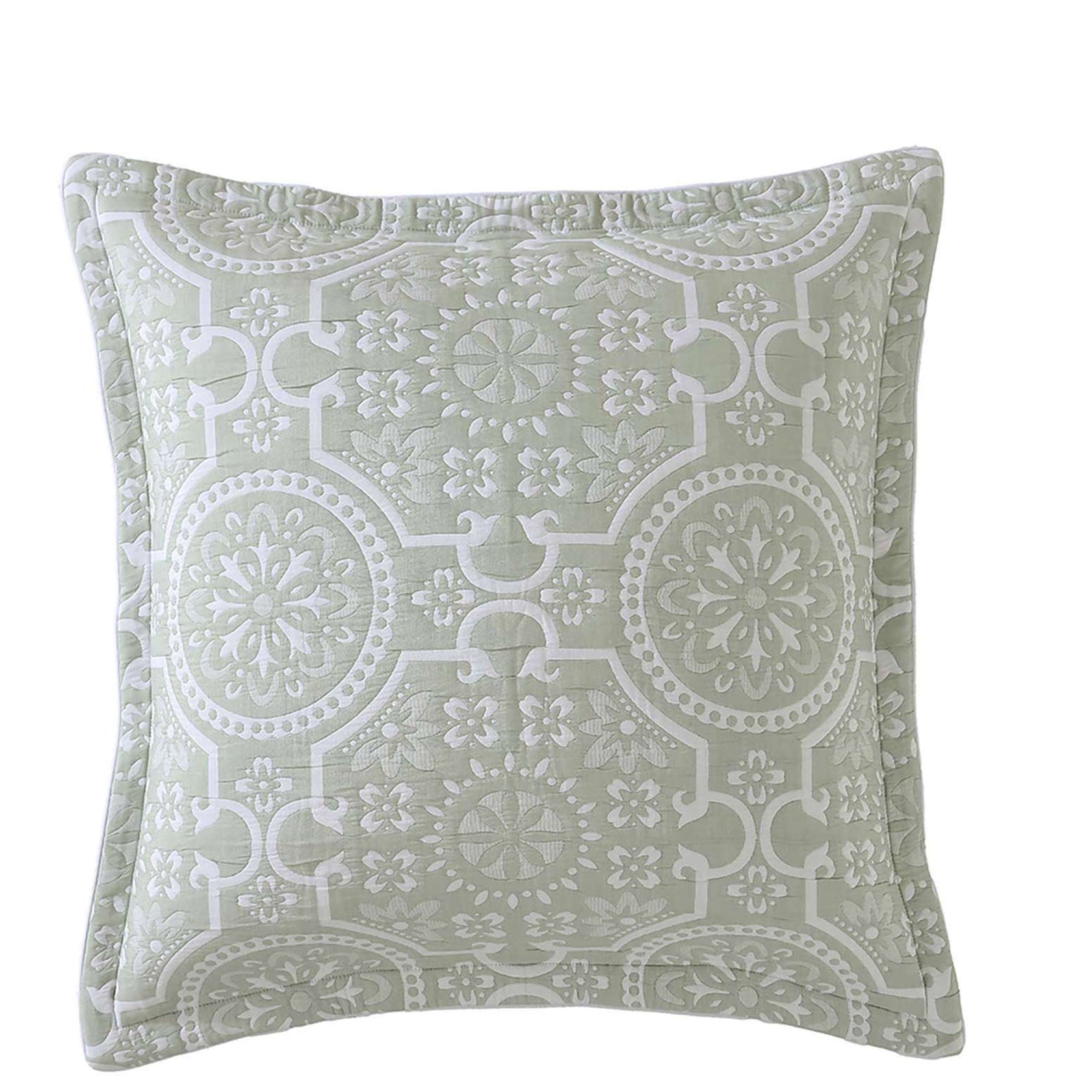 Mayfair Sage Square Cushion by Private Collection