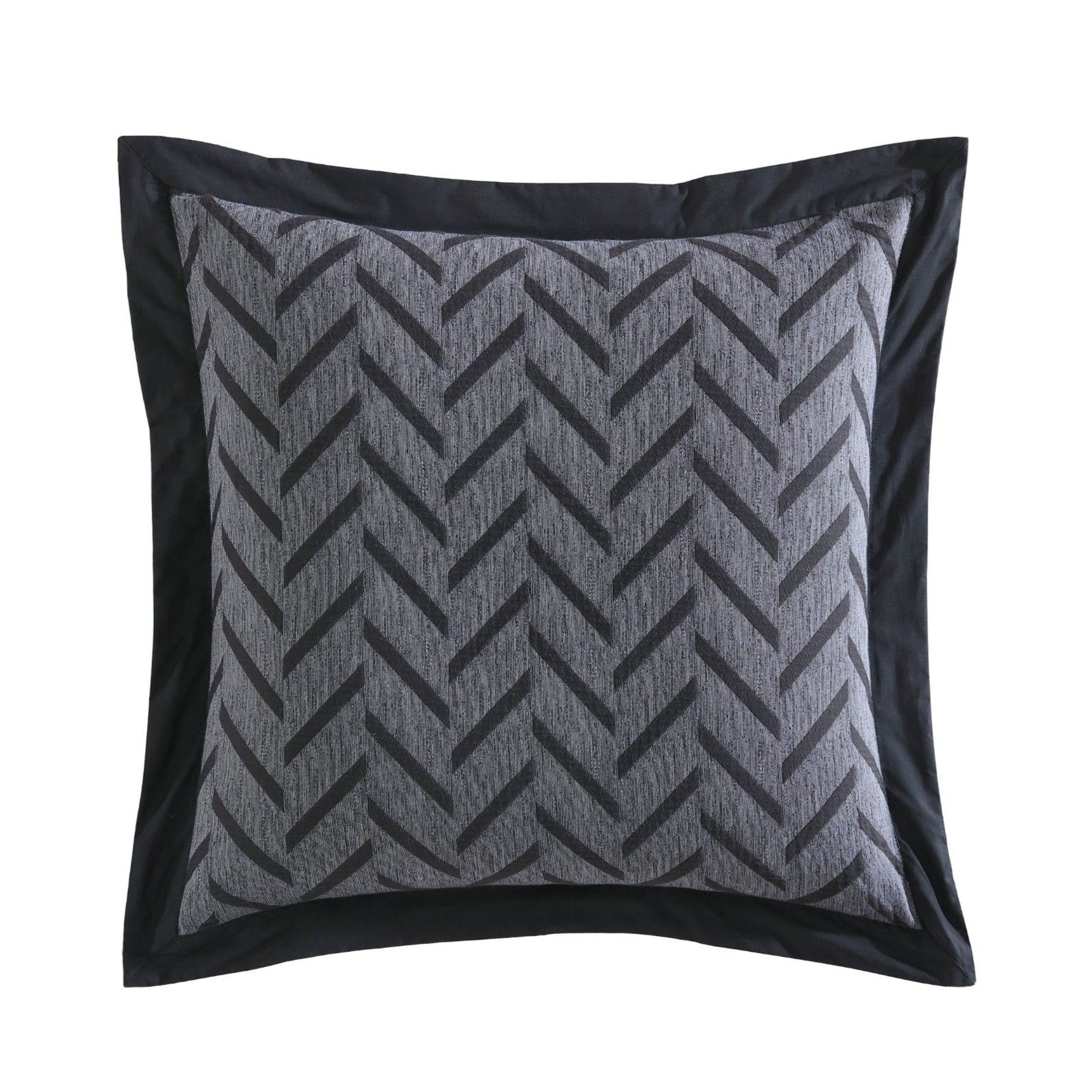 Westport Charcoal European Pillowcase by Private Collection