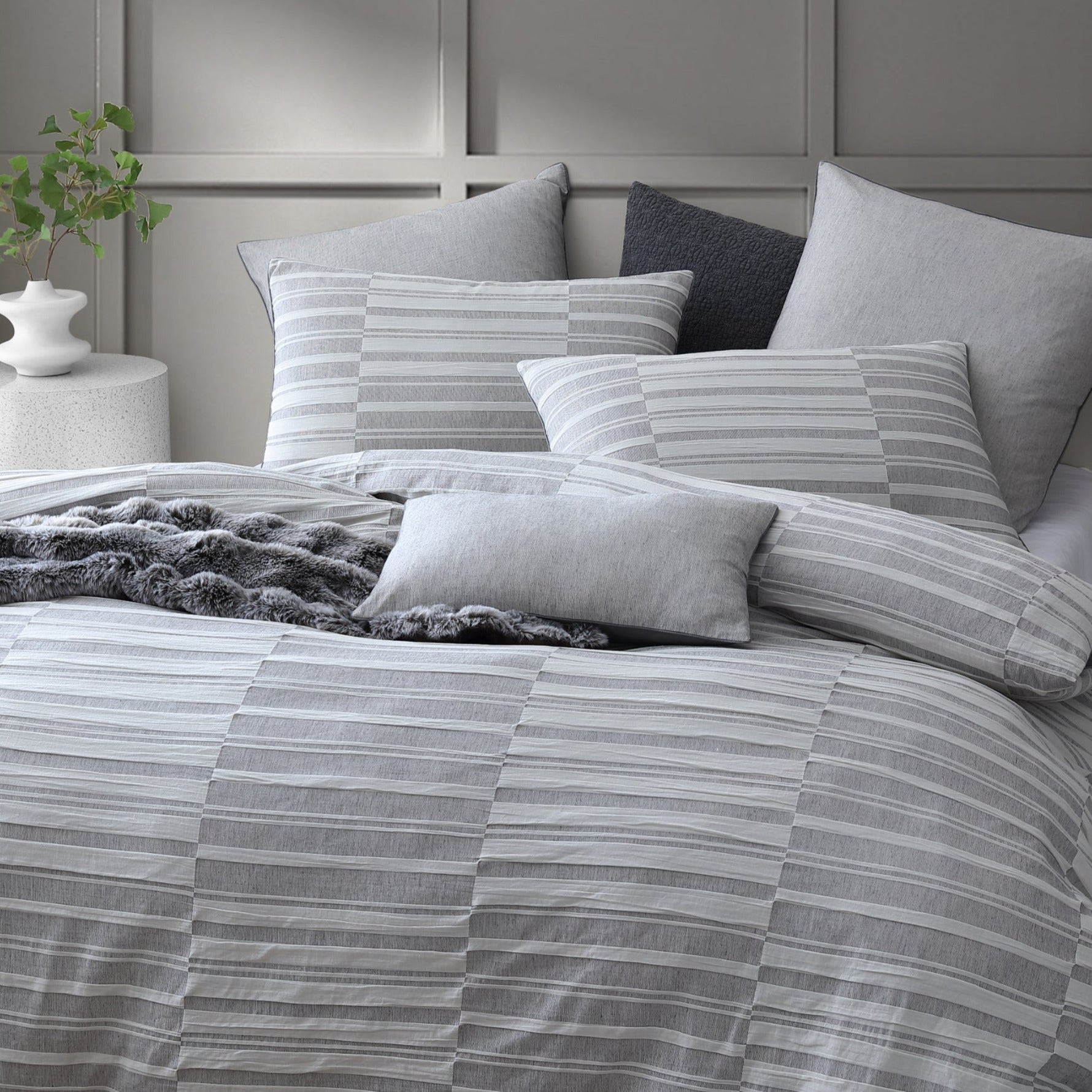 Balmoral Ash Quilt Cover Set by Logan and Mason Platinum