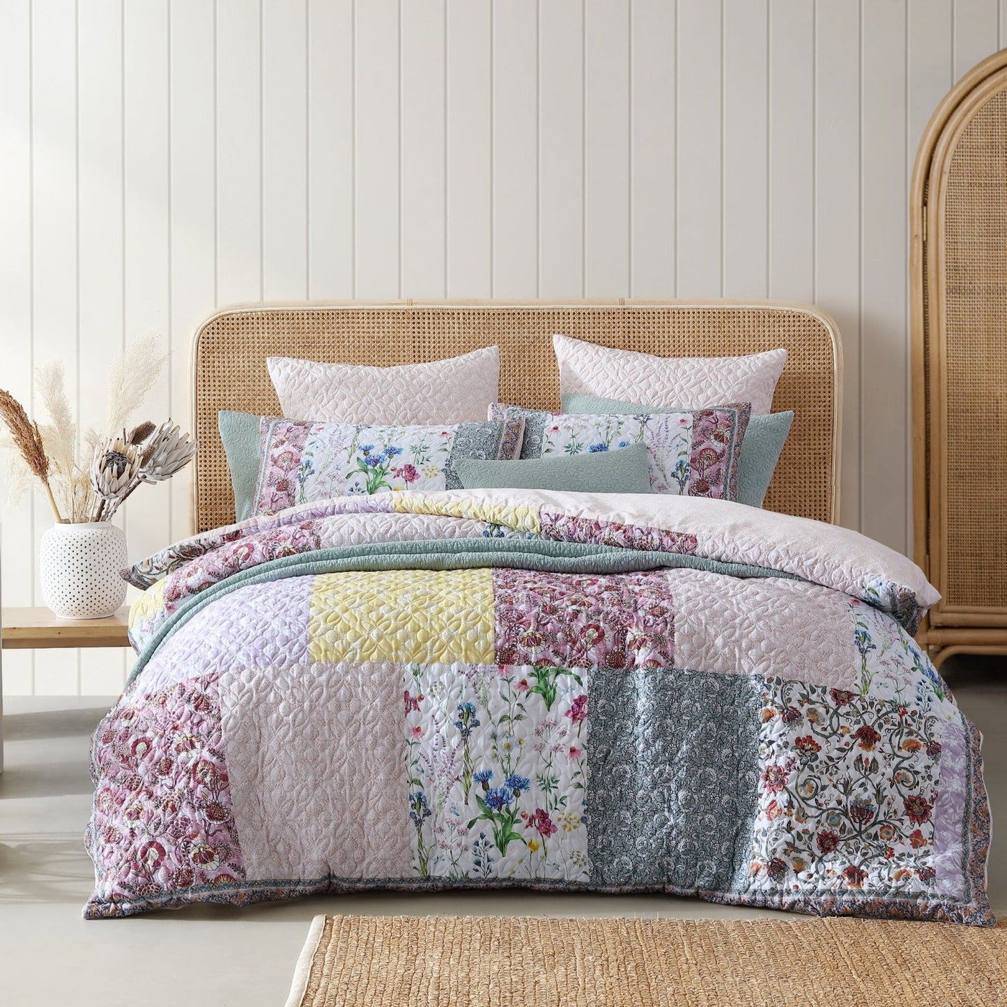 Bodhi Pink Quilt Cover Set by Logan and Mason Platinum