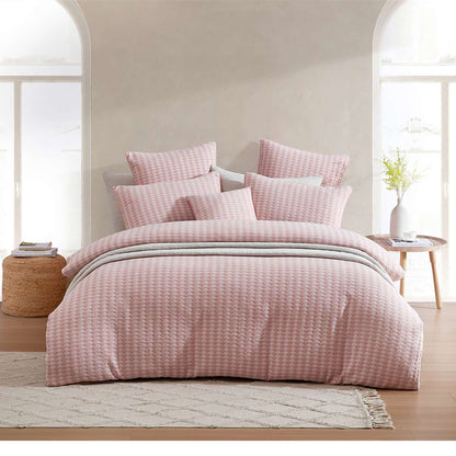 Frankie Blush Quilt Cover Set by Logan & Mason Platinum