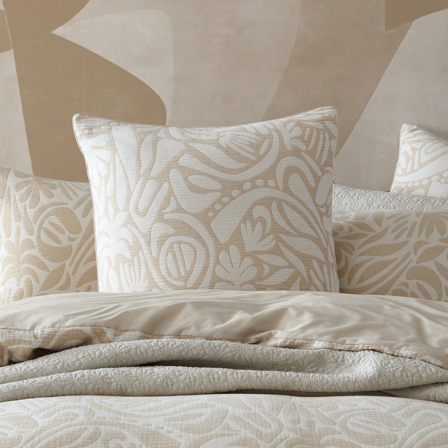 Haven Caramel European Pillowcase by Logan and Mason Platinum