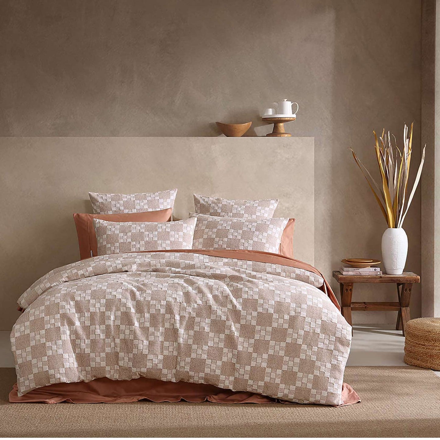 Indi Stone Quilt Cover Set by Logan and Mason Platinum