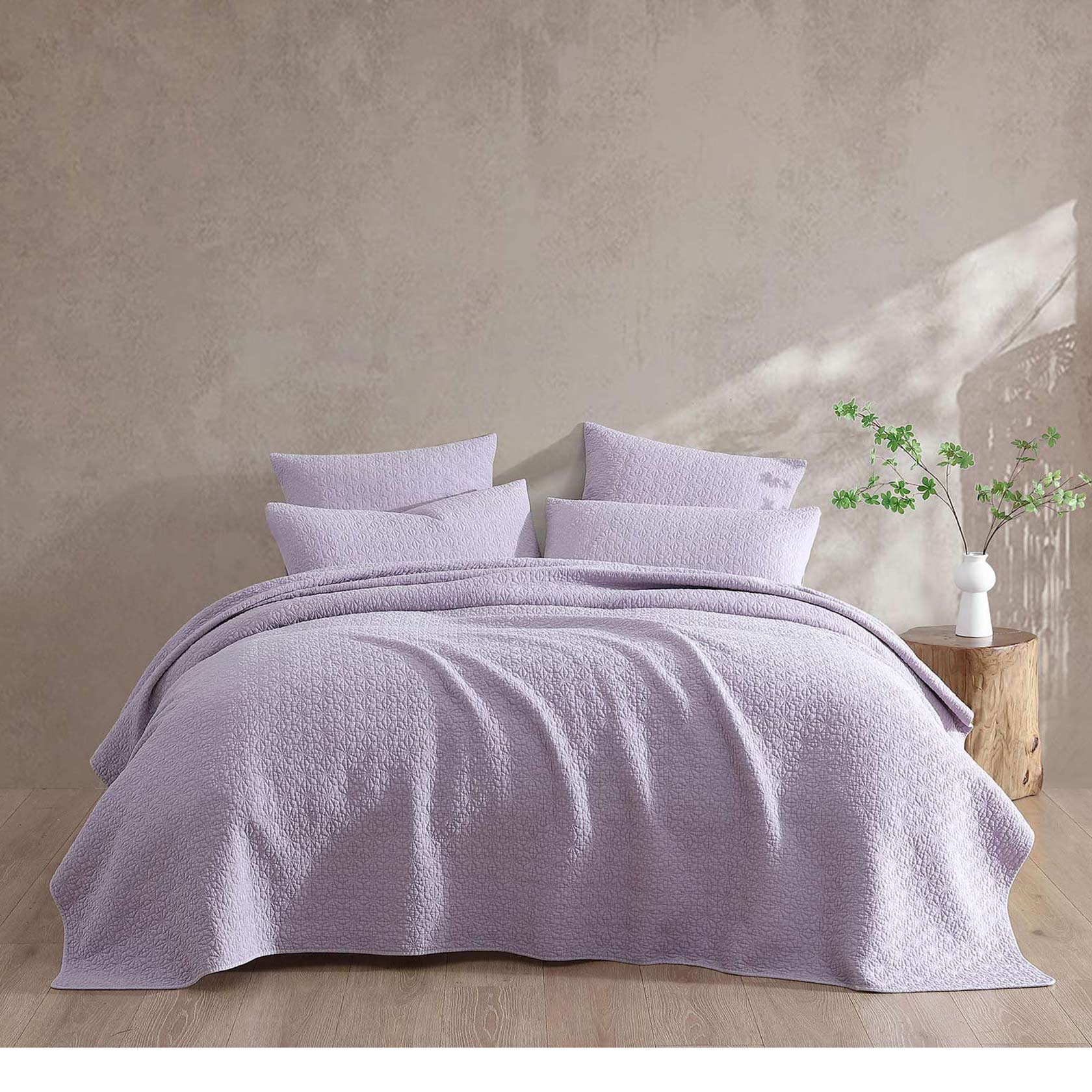 Kayo Lilac Coverlet Set by Logan and Mason Platinum