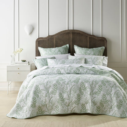 Eden Sage Bedspread Set By Bianca