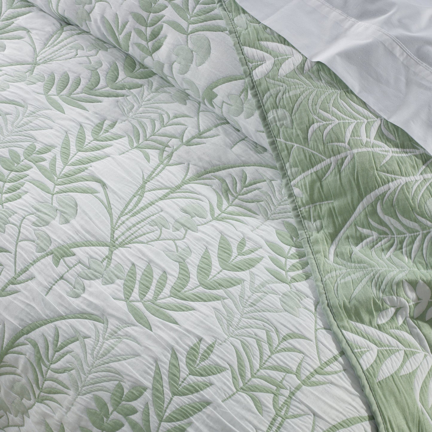 Eden Sage Bedspread Set By Bianca