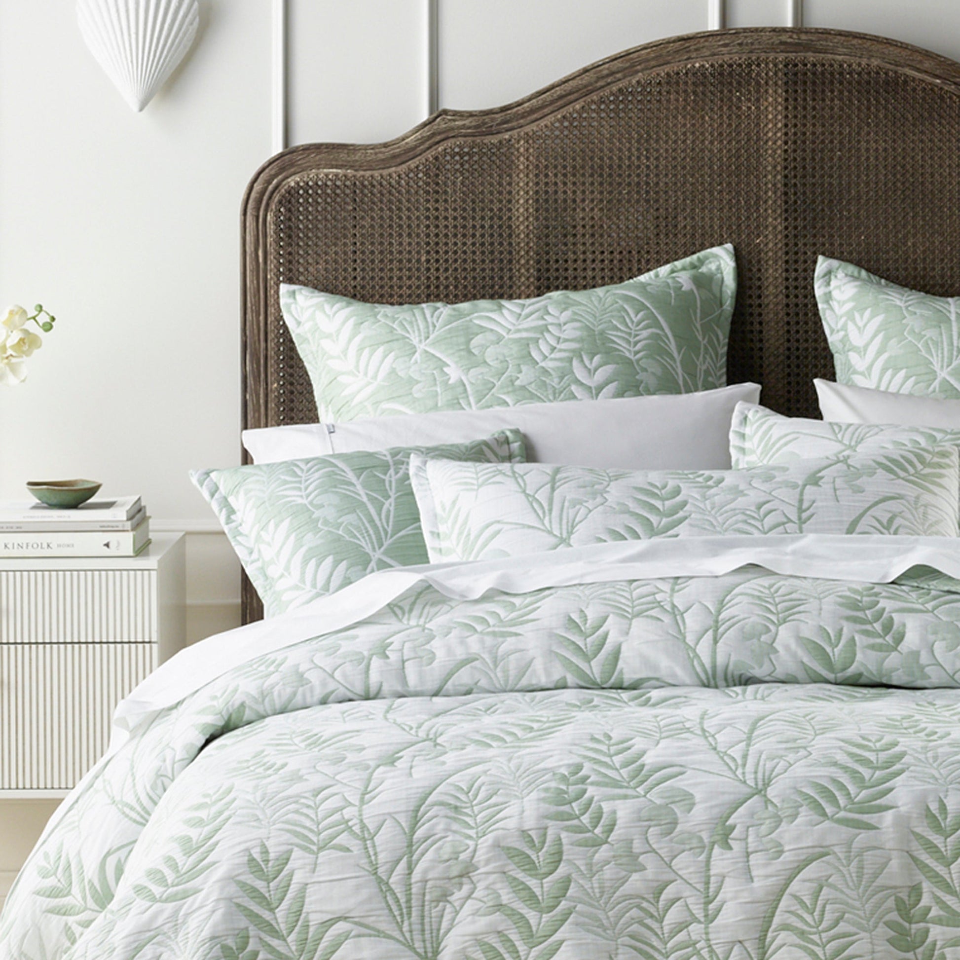 Eden Sage Bedspread Set By Bianca