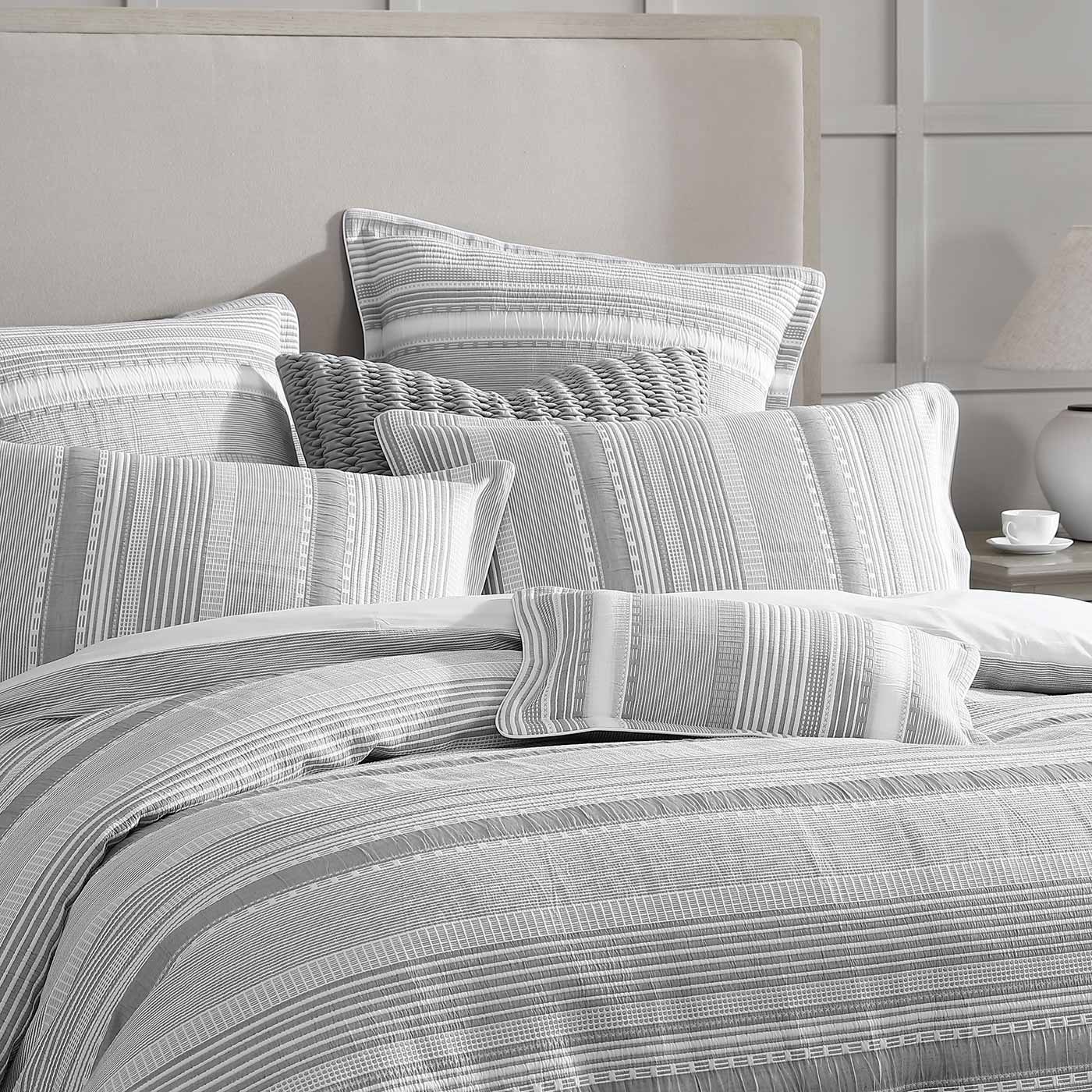 Sinclair Silver Quilt Cover Set by Private Collection