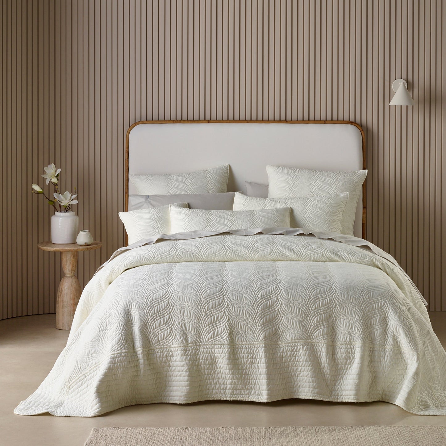 Kamala Cream Bedspread Set By Bianca