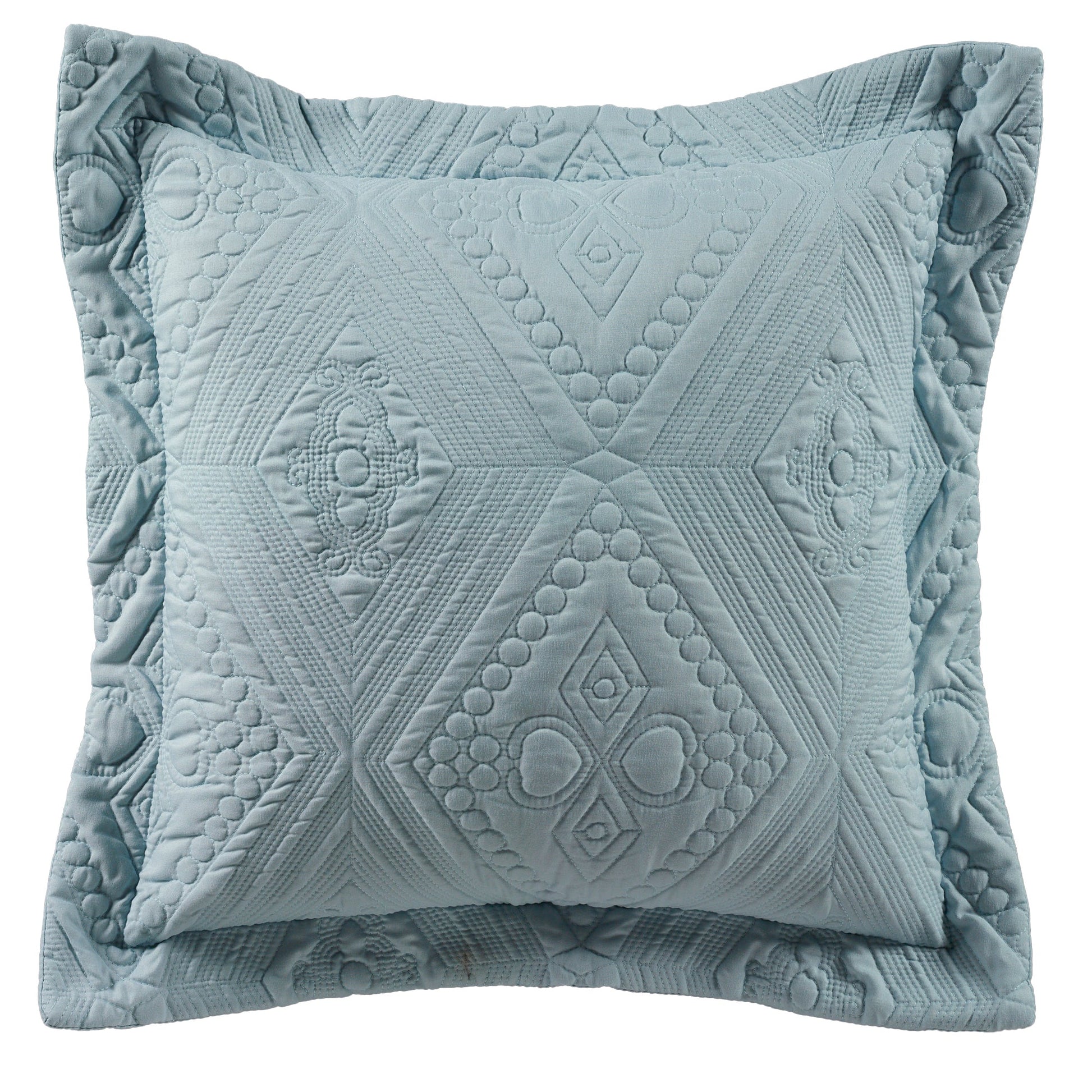 Aspen Square Sky Blue Cushion by Bianca