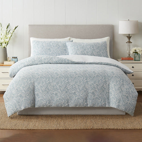 Barley Seaspray Blue Quilt Cover Set by Laura Ashley