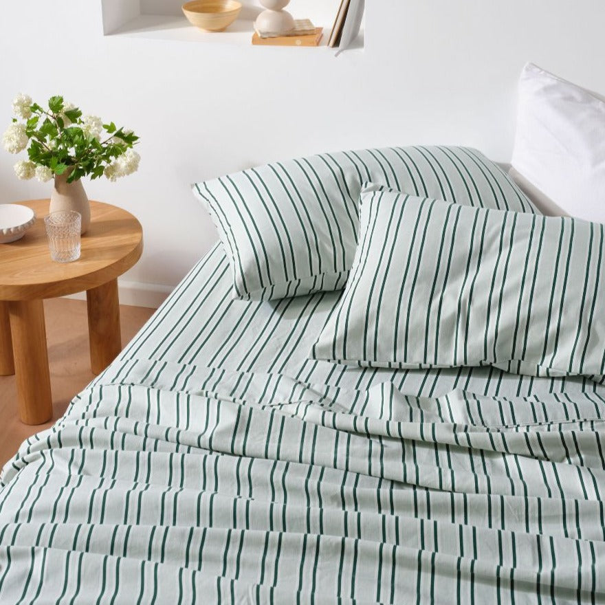 Cheyene Flannelette Stripe Sheet Set by LINEN HOUSE