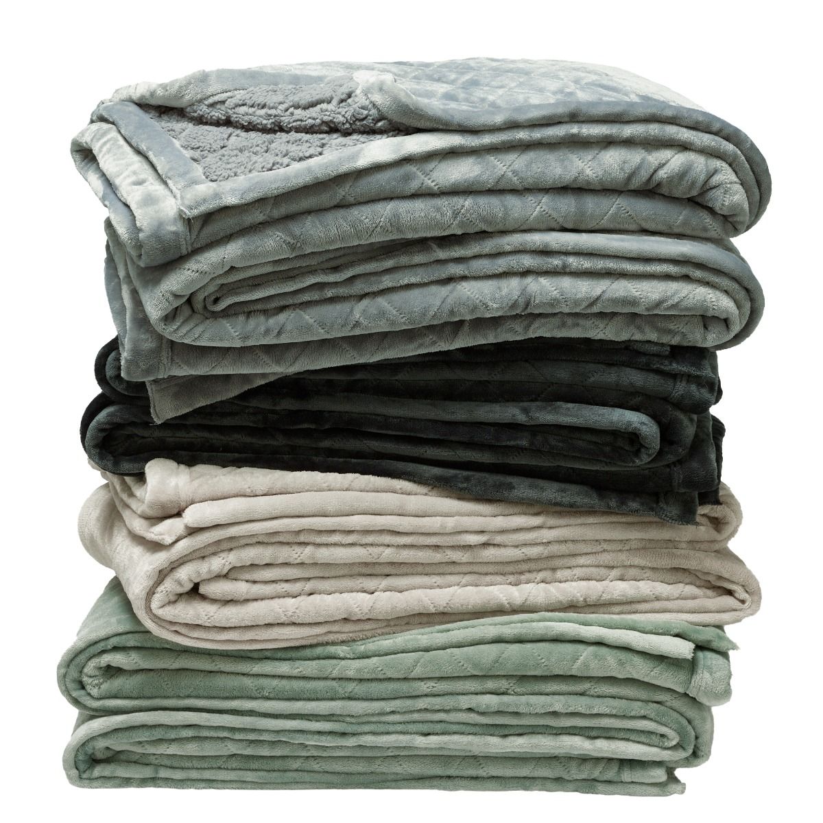 Mansfield Sage Sherpa Blanket by Bianca