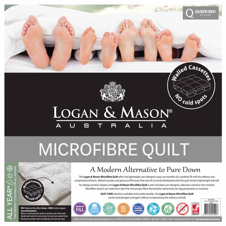 Microfibre Quilt 350gsm By Logan and Mason