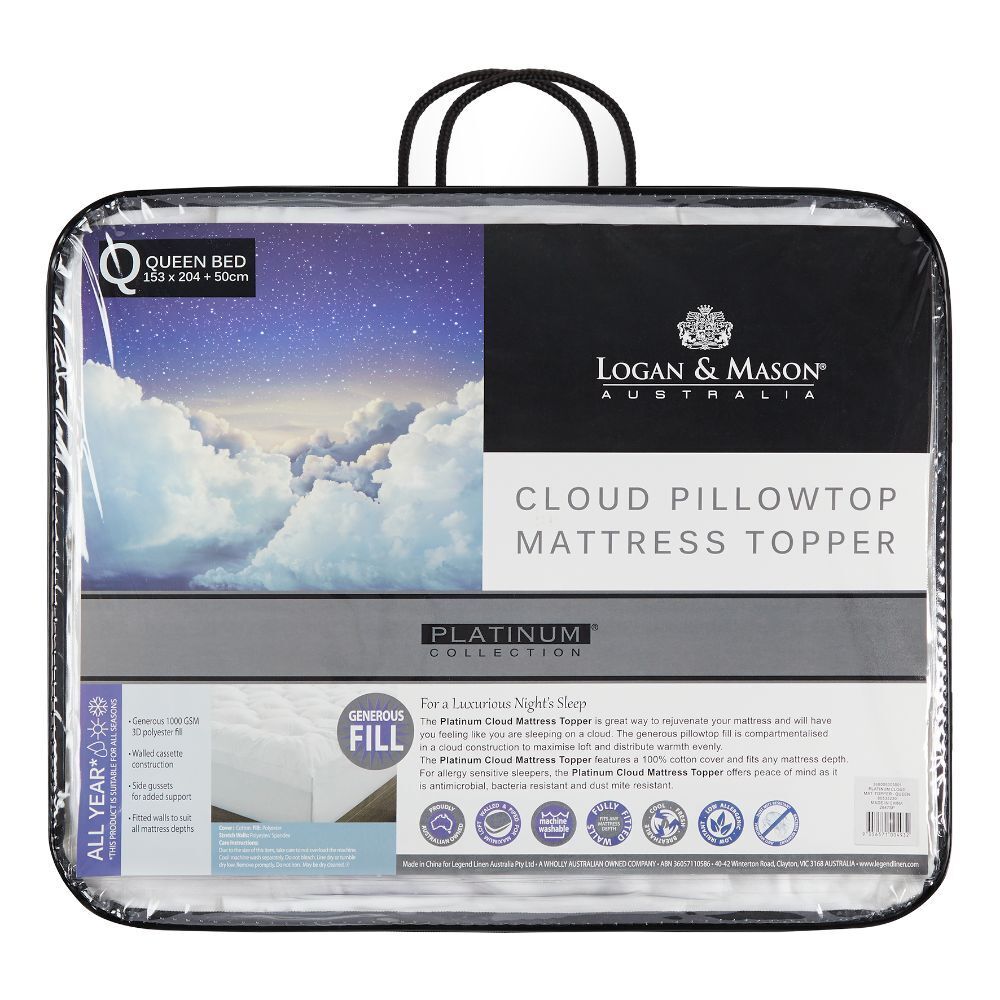 Cloud White Mattress Topper by Logan & Mason