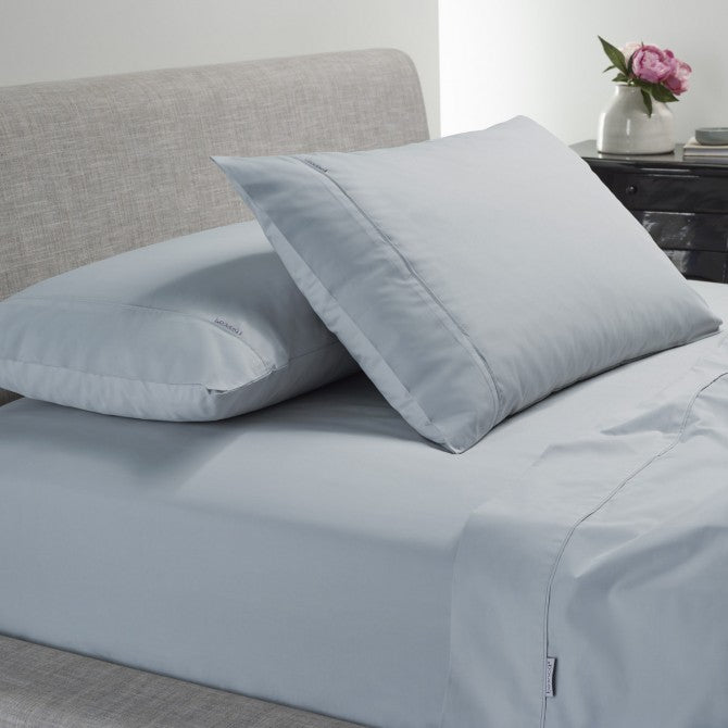 Heston 300 TC Cotton Percale Steel Blue Sheet Set by Bianca