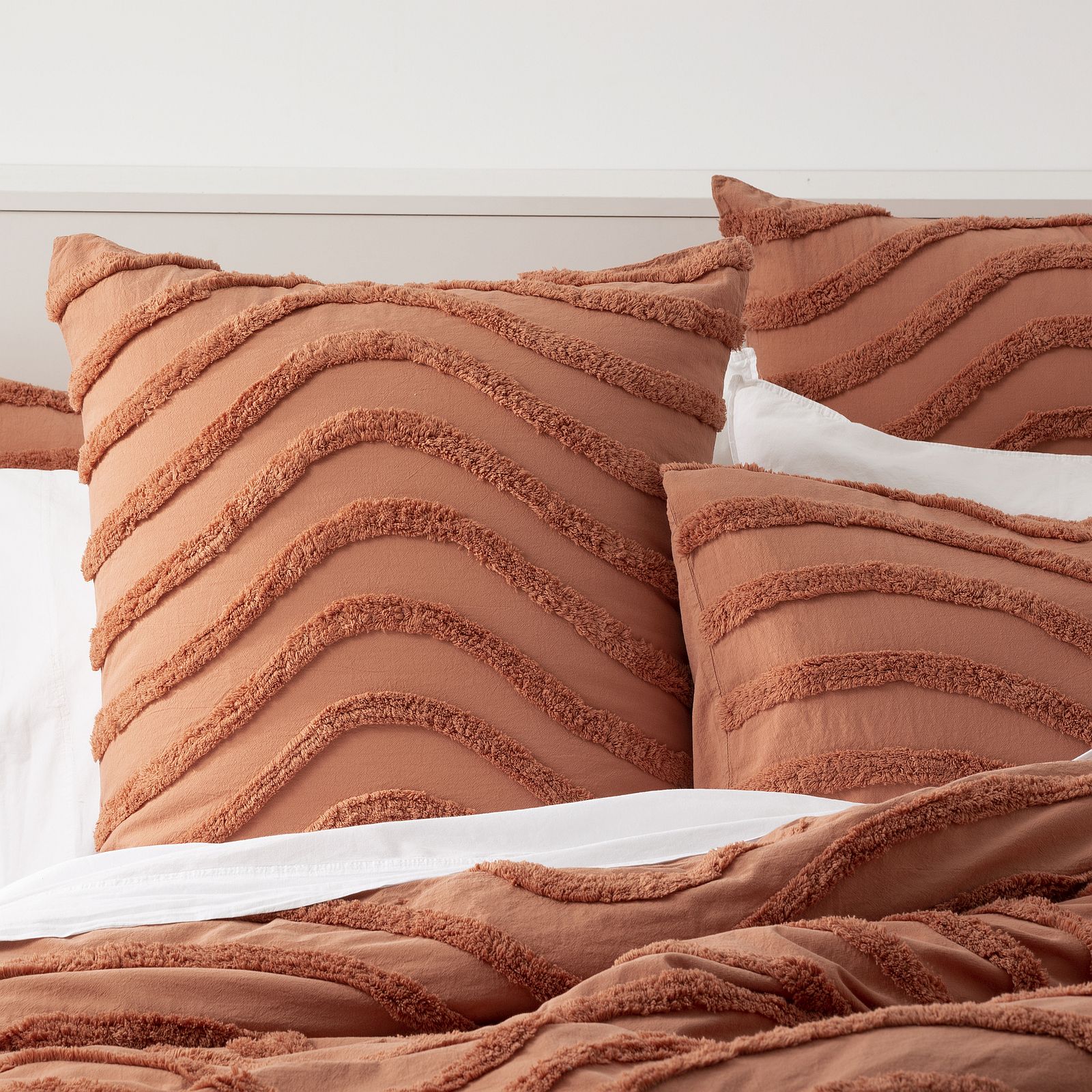 Rust european outlet pillowcase