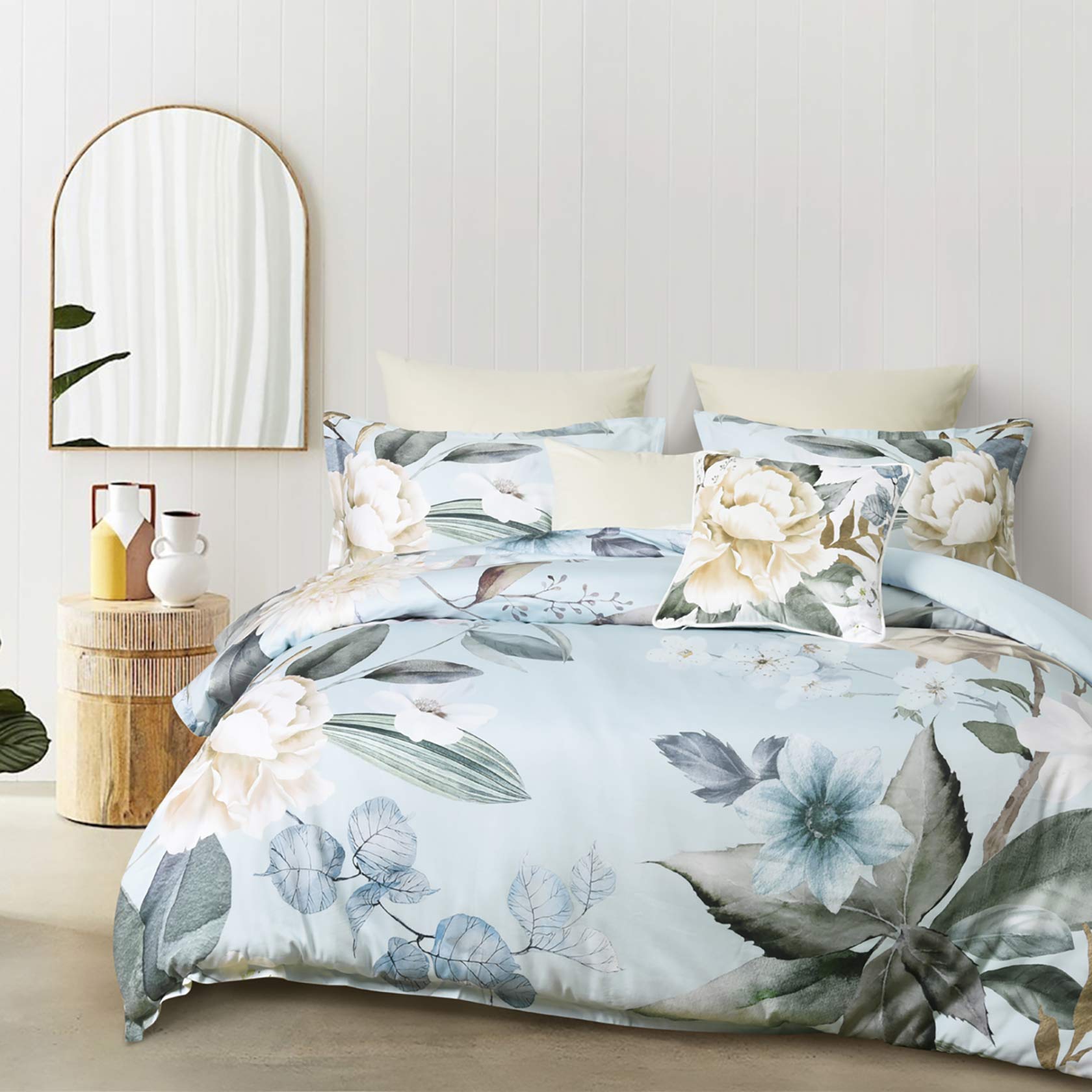 Azura Blue Quilt Cover Set by Bianca