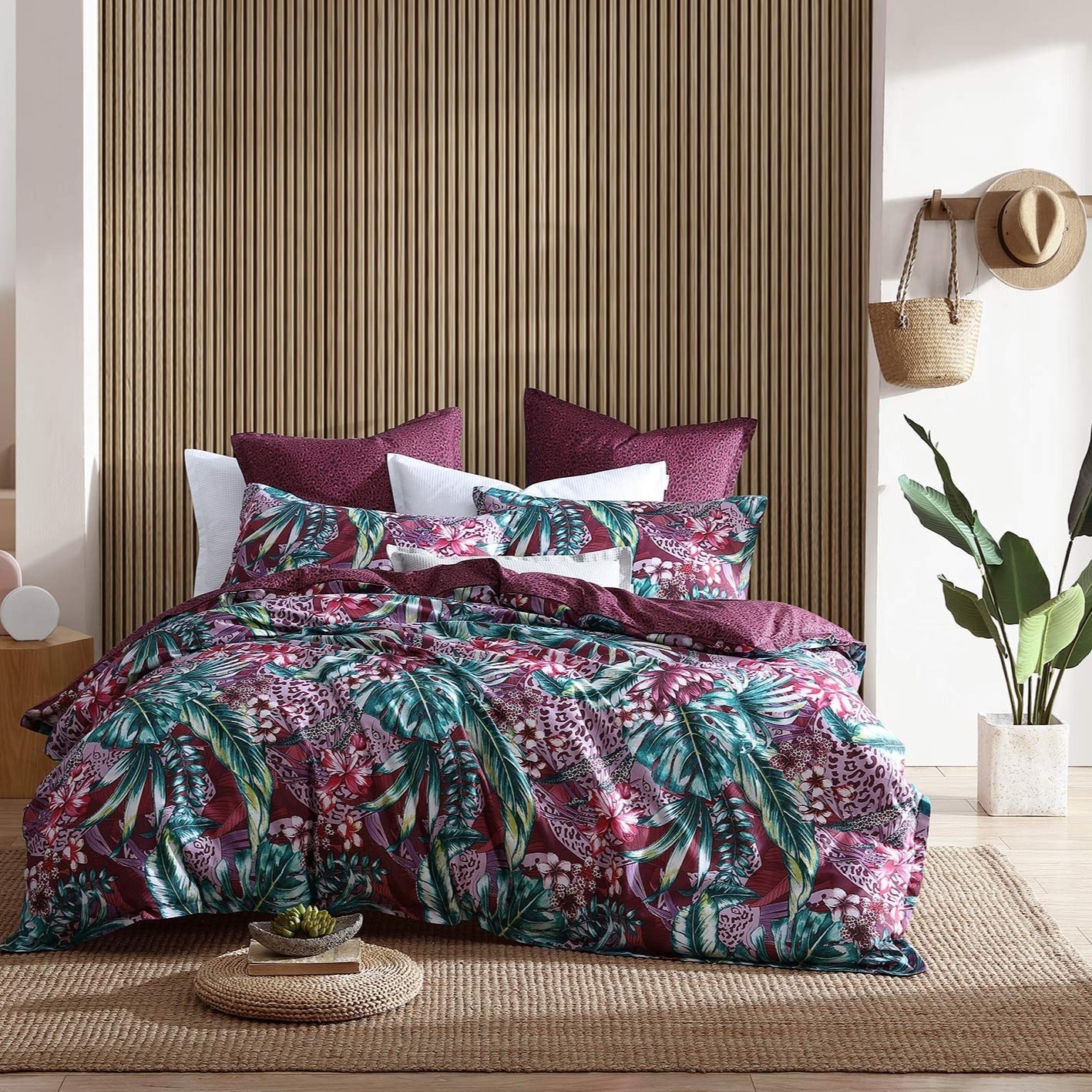 Etta Plum Quilt Cover Set by Logan & Mason