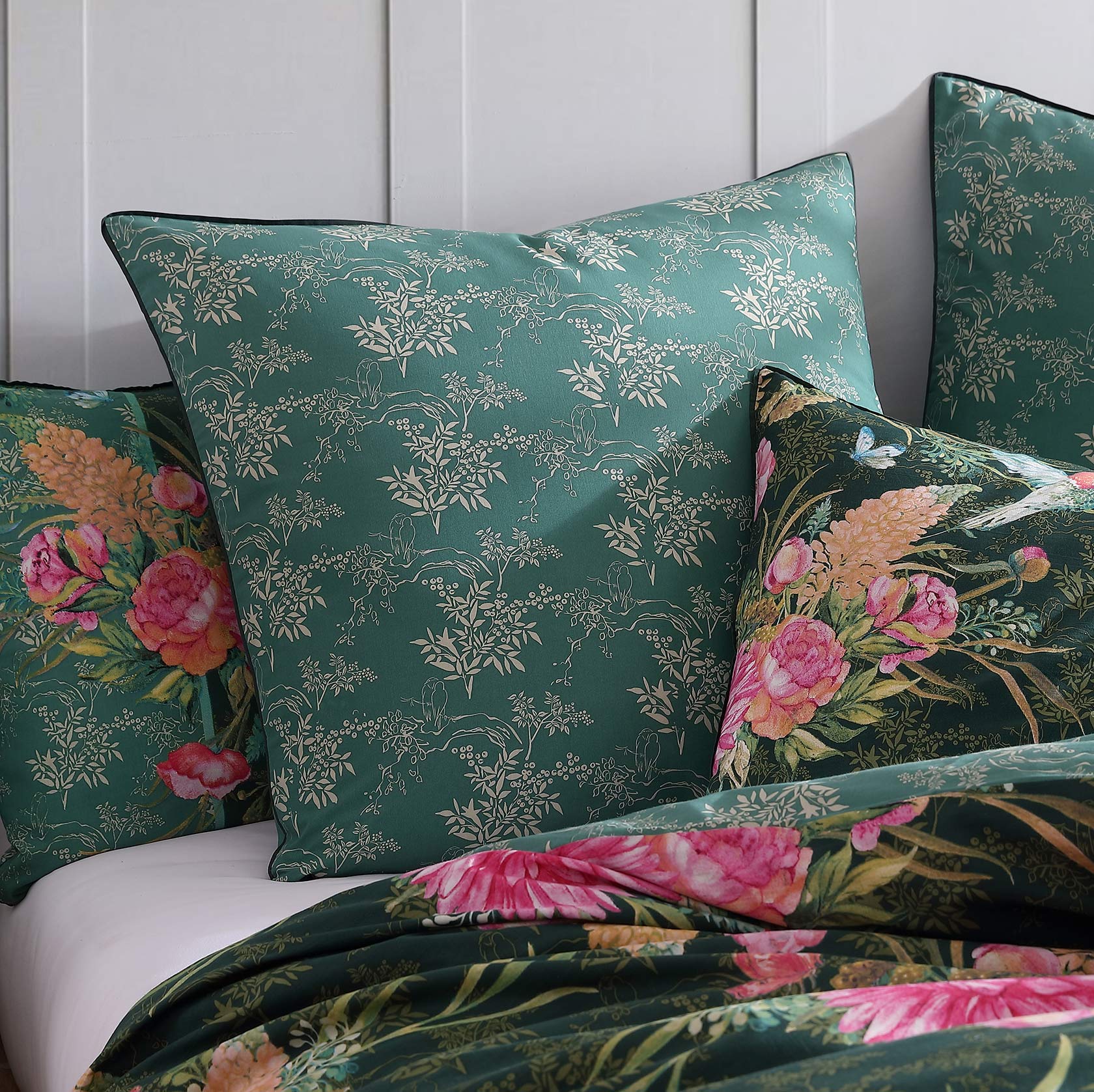 Frolic Jade Quilt Cover Set by Logan & Mason