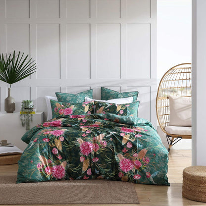 Frolic Jade Quilt Cover Set by Logan & Mason