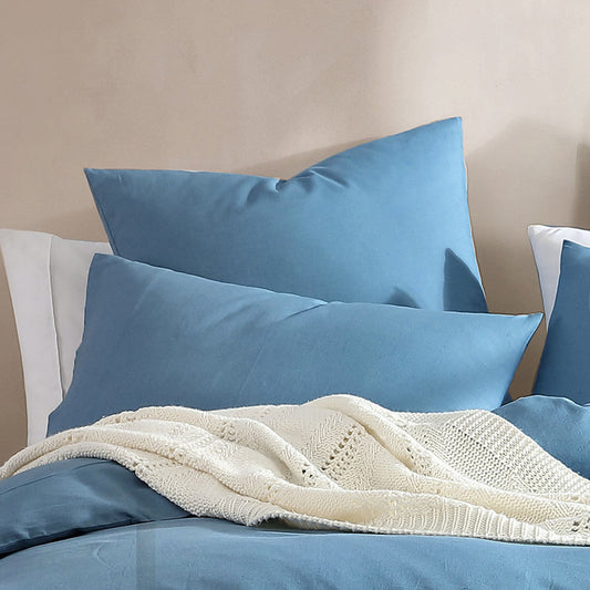 Serene Denim European Pillowcase by Logan and Mason Platinum