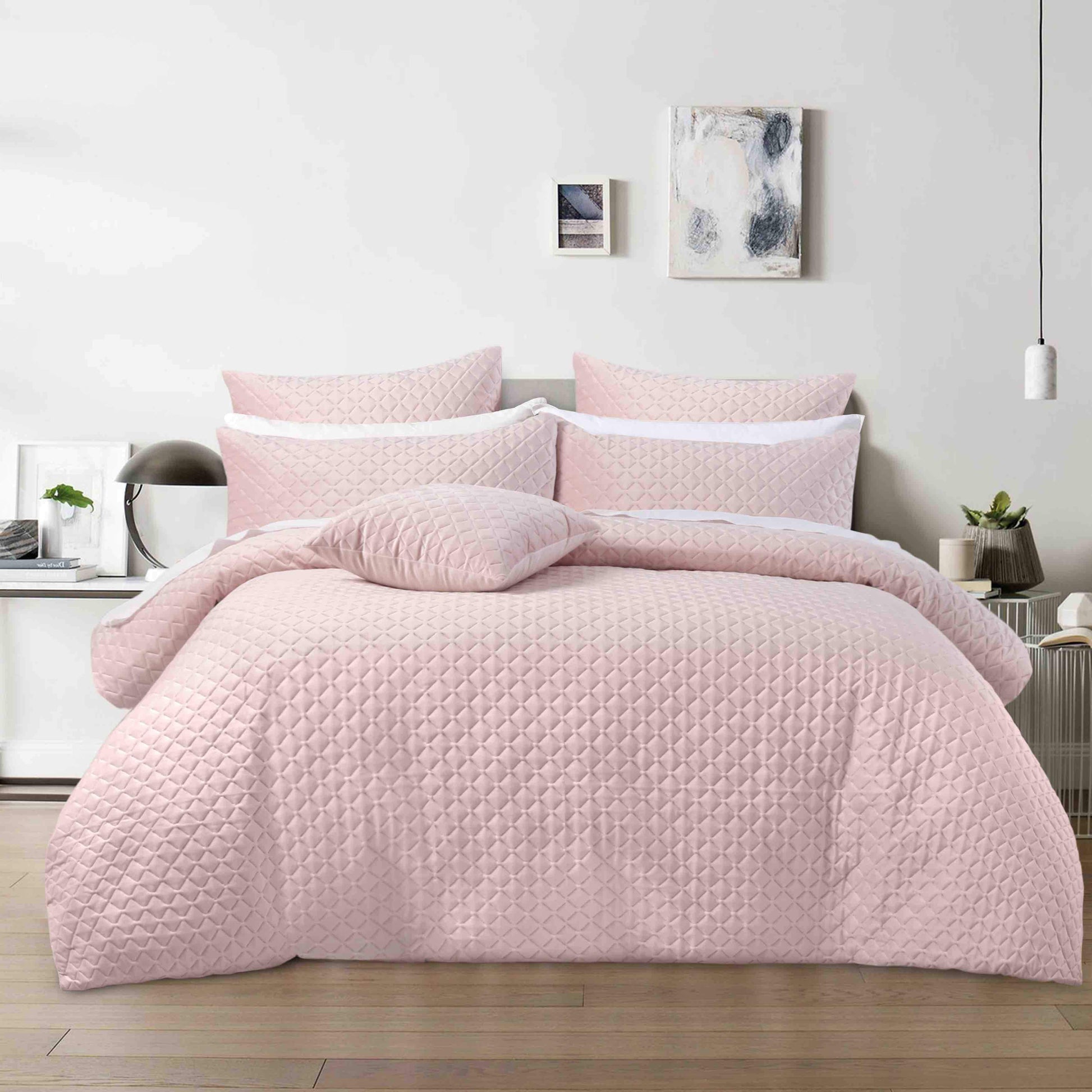 Alden Blush Quilt Cover Set by Bianca