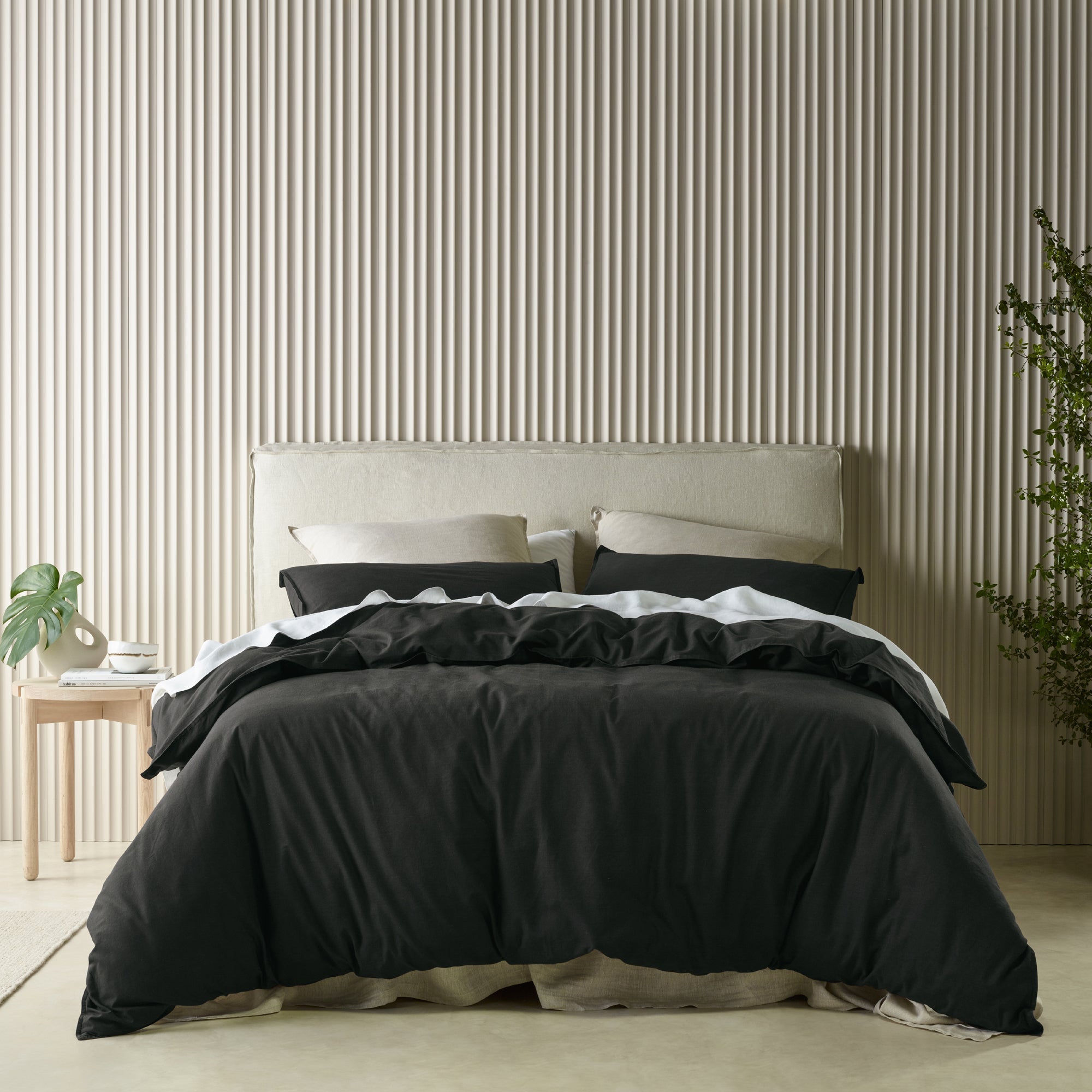 Acacia Charcoal Quilt Cover Set by Bianca | Quilt Cover World