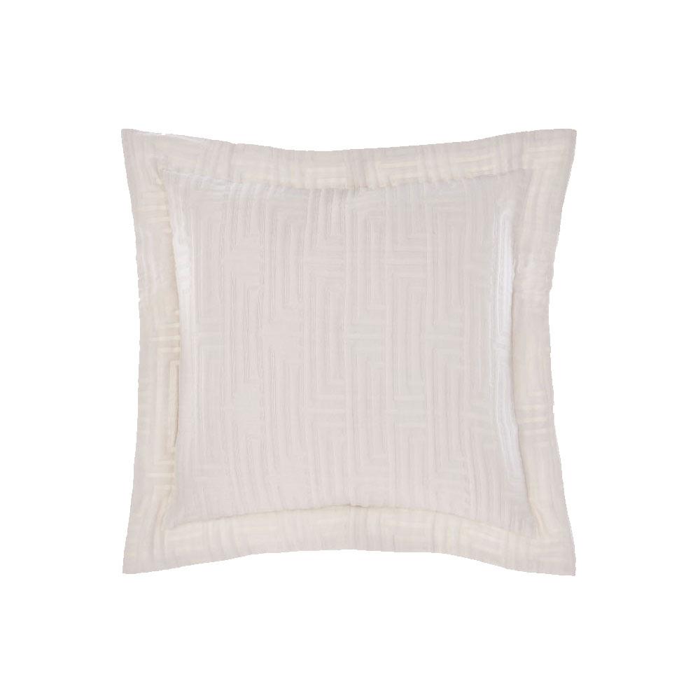 Winston White Cushion 48 x 48 cm by Linen House