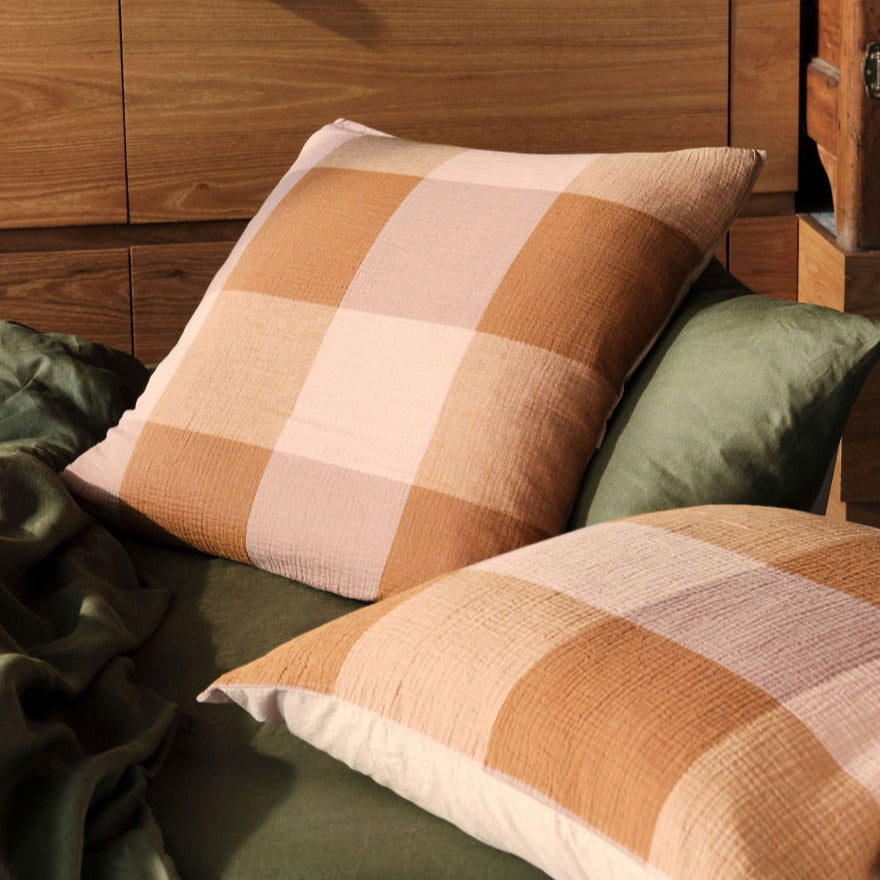 Irvine Pink Salt European Pillowcase by Linen House